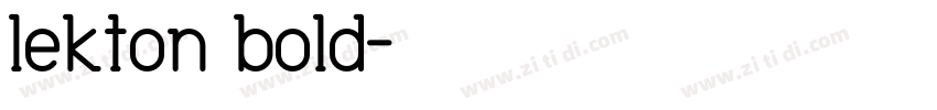 lekton bold字体转换